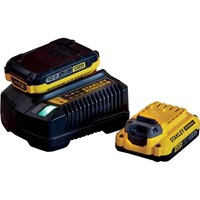 Stanley Fatmax V20 SFMCB12D2 18v Cordless Batteries and Charger Starter Kit 2ah Stanley Fatmax V20 SFMCB12D2 18v Cordless Batteries and Charger Starter Kit 2ah