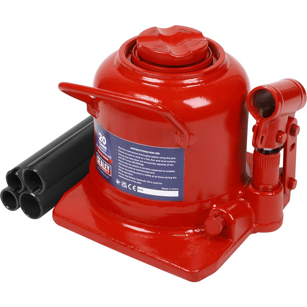 Sealey Low Entry Telescopic Bottle Jack Tonne Size 20