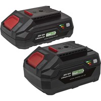 Sealey BK24 20v Cordless SV20V Li-ion Battery 2ah and 4ah Pack of 2 Sealey BK24 20v Cordless SV20V Li-ion Battery 2ah and 4ah Pack of 2
