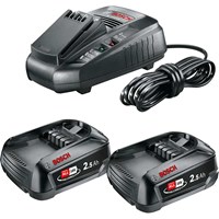 Bosch Genuine GREEN P4A 18v Cordless Li-ion Twin Battery 2.5ah and Fast Charger Bosch Genuine GREEN P4A 18v Cordless Li-ion Twin Battery 2.5ah and Fast Charger