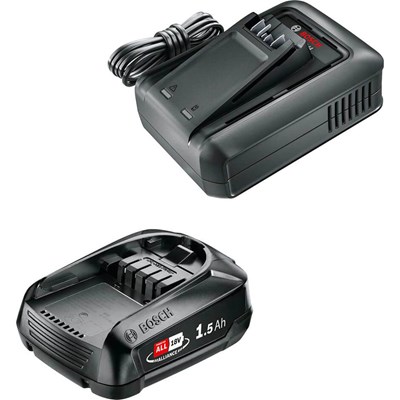 Bosch Genuine GREEN P4A 18v Cordless Li-ion Battery 1.5ah and Fast Charger