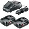 Bosch Genuine GREEN P4A 18v Cordless Li-ion Twin Battery 1.5ah and Fast Charger  Bosch Genuine GREEN P4A 18v Cordless Li-ion Twin Battery 1.5ah and Fast Charger