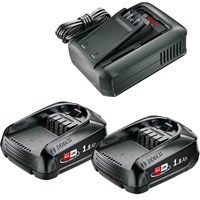 Bosch Genuine GREEN P4A 18v Cordless Li-ion Twin Battery 1.5ah and Fast Charger 