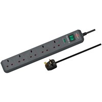 Brennenstuhl Eco Line 5 Socket Surge Protector Extension Lead 240v 