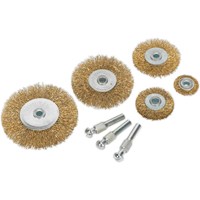 Sealey 5 Piece Brassed Wire Wheel Set Sealey 5 Piece Brassed Wire Wheel Set