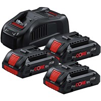 Bosch Genuine PRO 18v ProCore Cordless Battery 4ah and Charger Set Bosch Genuine PRO 18v ProCore Cordless Battery 4ah and Charger Set