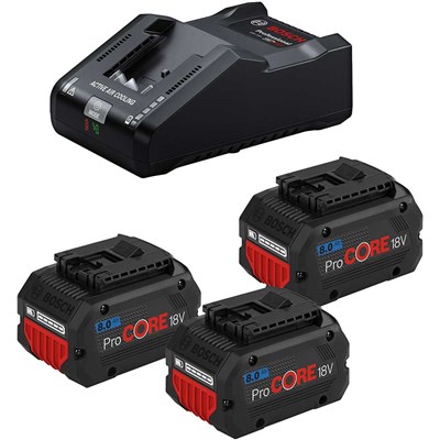 Bosch Genuine PRO 18v ProCore Cordless Battery 8ah and Charger Set