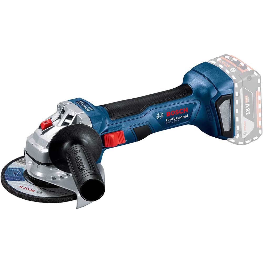 Bosch GWS 18V 7 125 18v Cordless Brushless Angle Grinder 125mm Angle Grinders