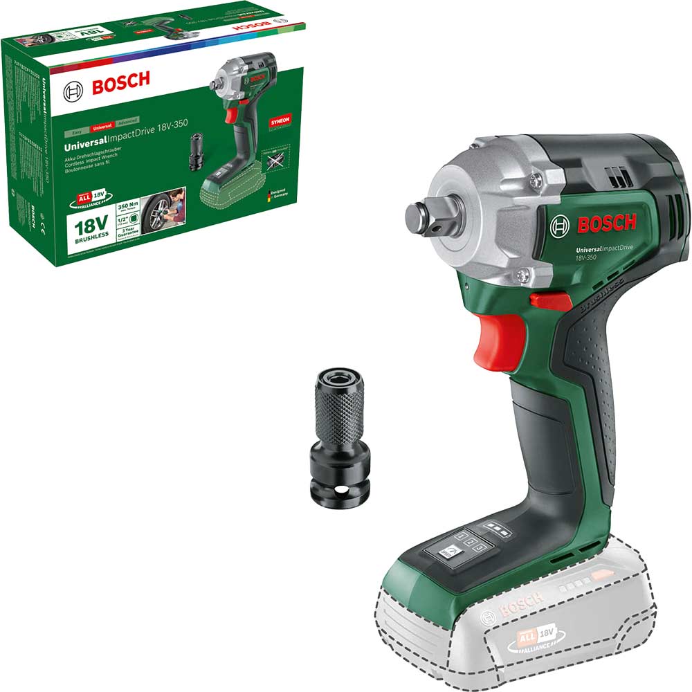 Bosch UNIVERSALIMPACTDRIVE 18V-350 P4A 18v Cordless Impact Wrench - Bare tool