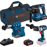 Bosch 18v Cordless 3 Piece Combi and SDS Drill Power Tool Kit Bosch 18v Cordless 3 Piece Combi and SDS Drill Power Tool Kit