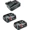 Bosch Genuine GREEN P4A 18v Cordless Li-ion Twin Battery 2ah and Fast Charger Bosch Genuine GREEN P4A 18v Cordless Li-ion Twin Battery 2ah and Fast Charger