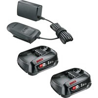 Bosch Genuine GREEN P4A 18v Cordless Li-ion Twin Battery 2ah and Standard Charger Bosch Genuine GREEN P4A 18v Cordless Li-ion Twin Battery 2ah and Standard Charger