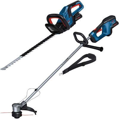 Bosch Professional 18v Cordless Brushless Hedge and Grass Trimmer Kit