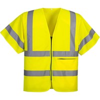 Portwest Short Sleeve Hi Vis Waistcoat with Pocket Portwest Short Sleeve Hi Vis Waistcoat with Pocket