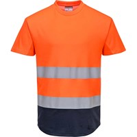 Portwest Hi Vis Contrast Mesh Insert Short Sleeve T Shirt