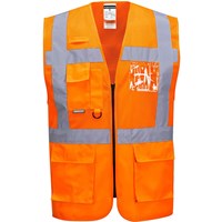 Portwest Madrid Hi Vis Half Mesh Executive Vest Portwest Madrid Hi Vis Half Mesh Executive Vest