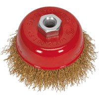 Sealey Brassed Wire Cup Brush Sealey Brassed Wire Cup Brush
