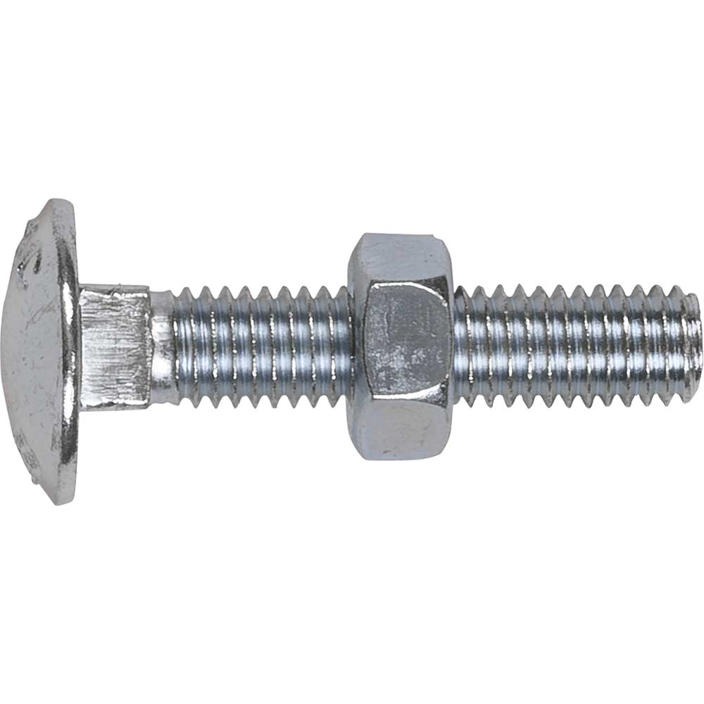 Sealey Din 603 Coach Bolts And Nuts Zinc Plated M8 40Mm Pack Of 50 1.23Kg