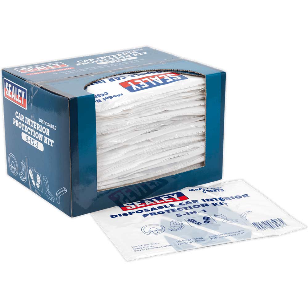 Sealey Light 5-In-1 Disposable Car Interior Protection Kit 80G