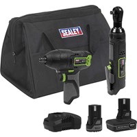 Sealey 10.8v Cordless 3/8" Drive Impact and Ratchet Wrench Kit Sealey 10.8v Cordless 3/8" Drive Impact and Ratchet Wrench Kit
