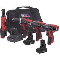 Sealey CP1200 12v Cordless 4 Piece Power Tool Kit Sealey CP1200 12v Cordless 4 Piece Power Tool Kit