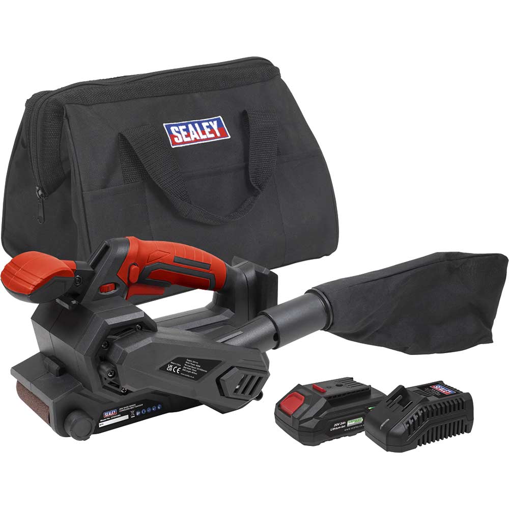 Sealey Acp20vbs 20V Cordless Belt Sander 76Mm Size 20
