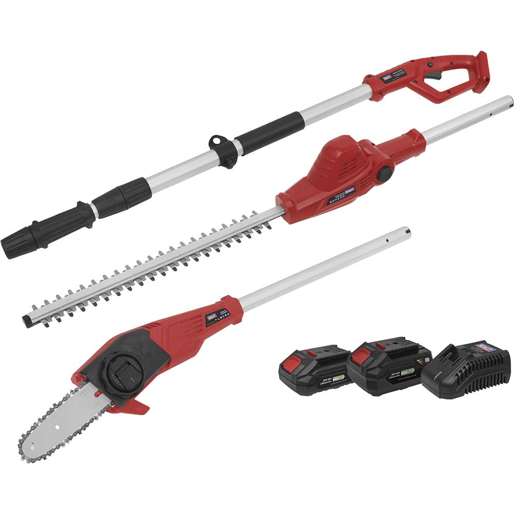 Sealey Cp20vtpcombo 20V Cordless Hedge Trimmer Tree Pruner X 2Ah & X 4Ah Li-Ion Battery Charger Size 1