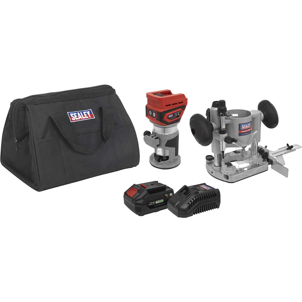 Sealey Cp20vtr 20V Cordless Brushless 1/4" Trim Router Size 5