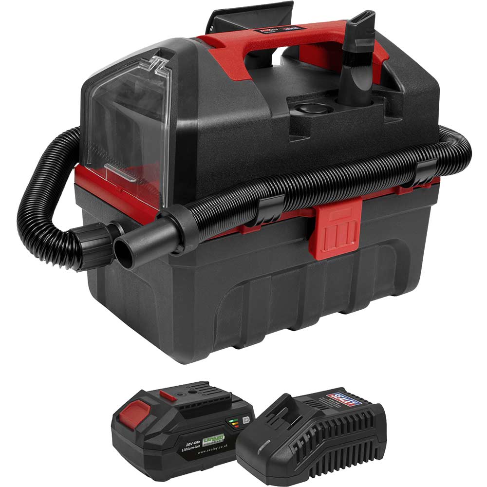 Sealey Cp20vwdv Sv20 20V Cordless Wet And Dry Vacuum Cleaner 10L