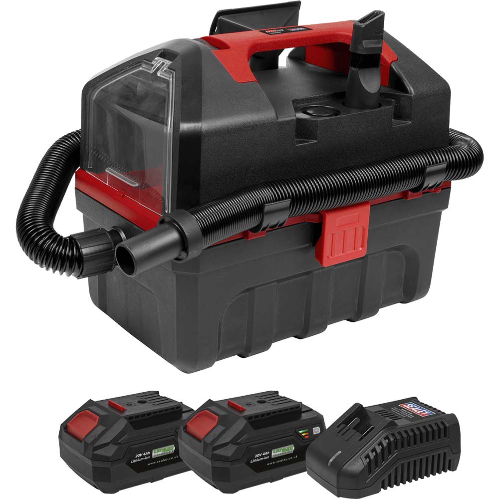 Sealey Cp20vwdv Sv20 20V Cordless Wet And Dry Vacuum Cleaner 10L