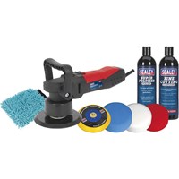 Sealey DAS149 Polisher 150mm and Pro Polishing Accessory Kit