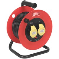 Sealey Twin Socket Heavy Duty Extension Reel 110v