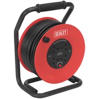 Sealey 4 Socket Heavy Duty Thermal Trip Cable Reel 240v