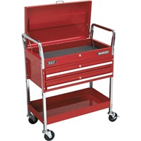 Sealey Heavy Duty 2 Shelf Workshop Trolley with Lockable Top Sealey Heavy Duty 2 Shelf Workshop Trolley with Lockable Top