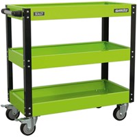 Sealey CX110HV Hi Vis 3 Shelf Trolley Sealey CX110HV Hi Vis 3 Shelf Trolley
