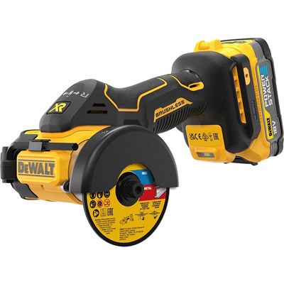 DeWalt DCS438E2T 18v XR Cordless Brushless Mini Grinder / Saw 76mm