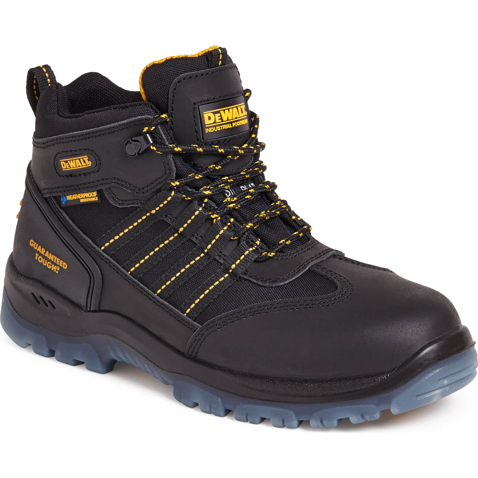 Photos - Safety Equipment DeWALT Nickel Mens Waterproof Safety Hiker Boots Black Size 8 505516003168 