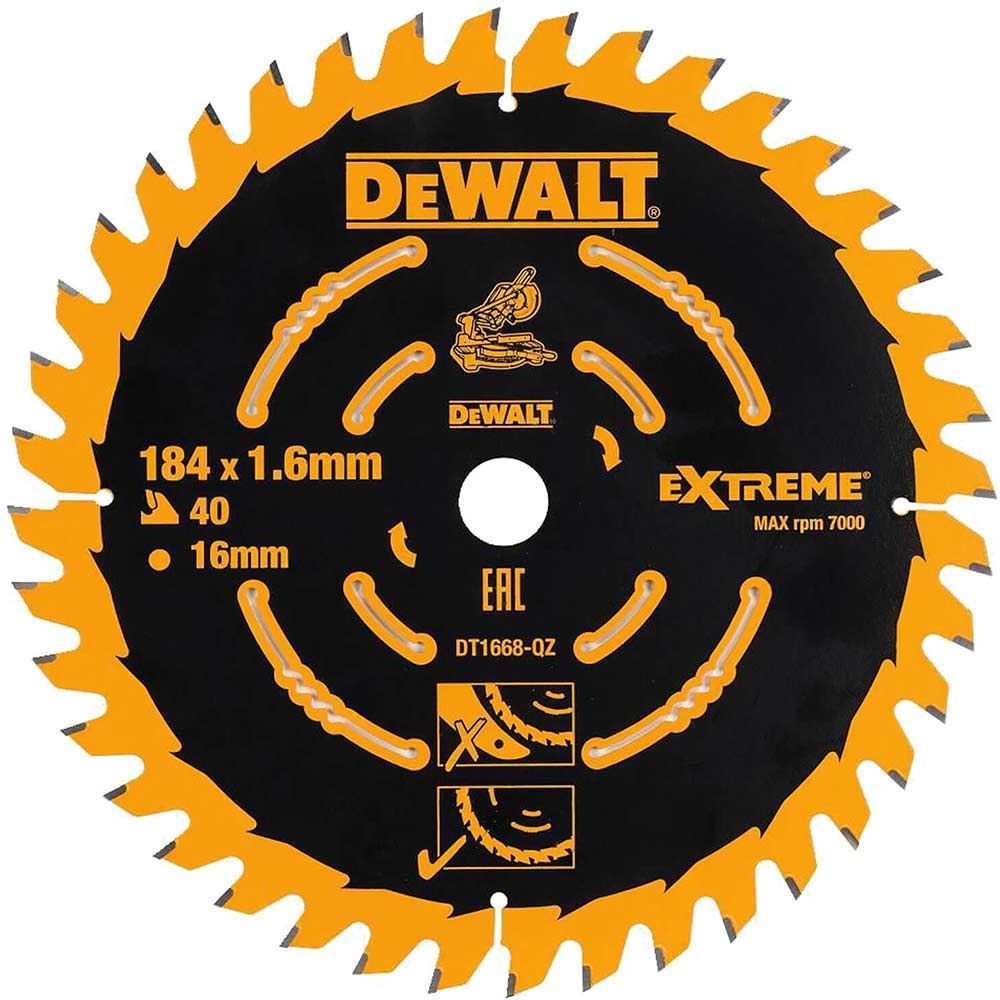 Dewalt Extreme Cordless Circular Saw Blades Size 40