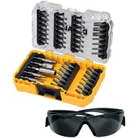 DeWalt 47 Piece Screwdriver Bit Set in Tough Case and Safety Glasses DeWalt 47 Piece Screwdriver Bit Set in Tough Case and Safety Glasses