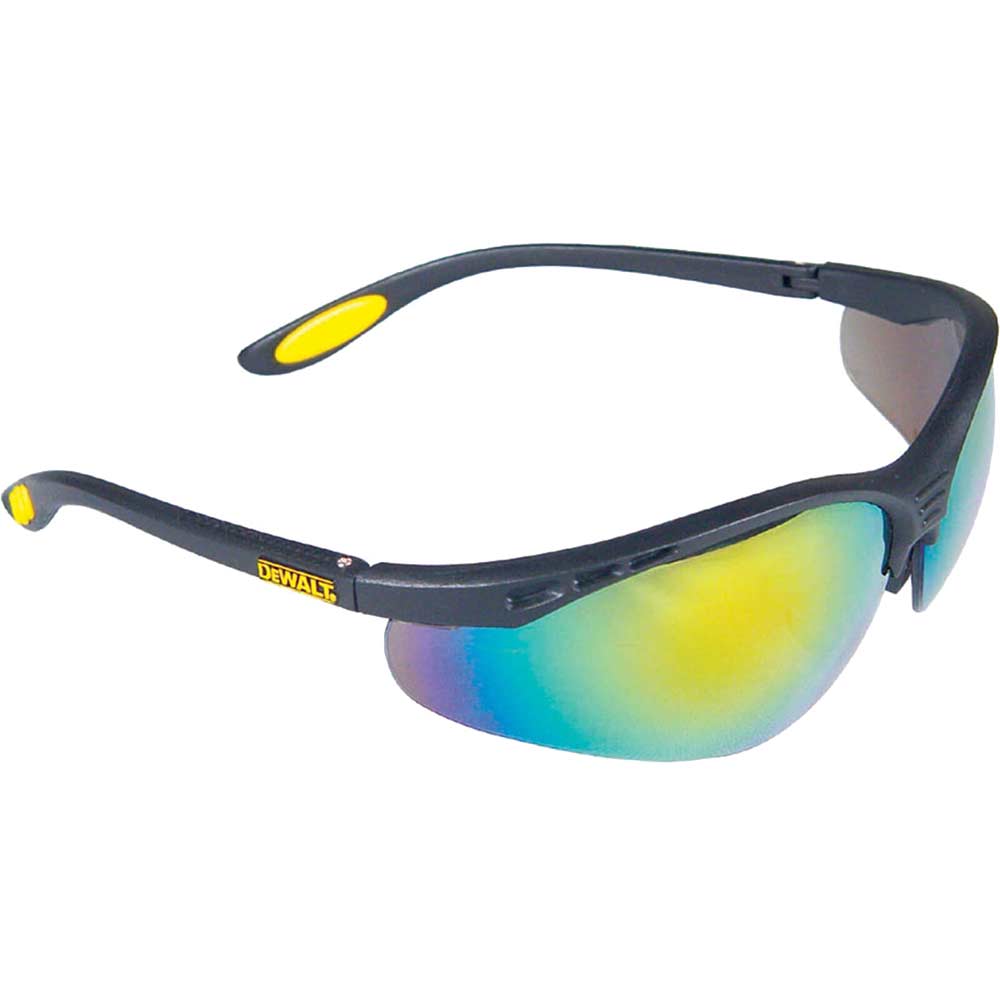 DeWalt Reinforcer Fire Mirror Safety Glasses - Mirror lens