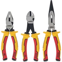 DeWalt 3 Piece VDE Insulated Plier Set DeWalt 3 Piece VDE Insulated Plier Set