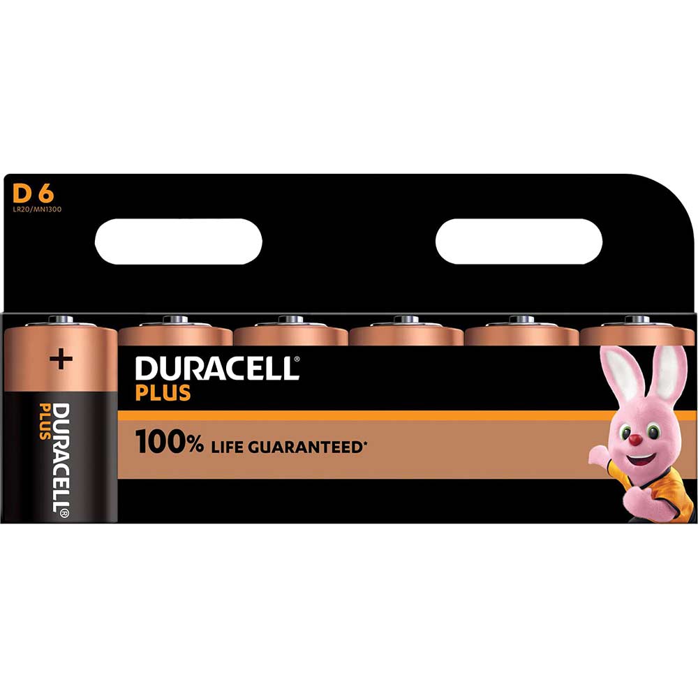 Duracell D Cell Plus Power 100% Batteries