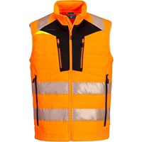 Portwest DX4 Hi Vis Hybrid Baffle Bodywarmer Portwest DX4 Hi Vis Hybrid Baffle Bodywarmer