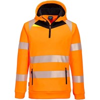 Portwest DX4 Hi Vis 1/4 Zip Hoodie Portwest DX4 Hi Vis 1/4 Zip Hoodie