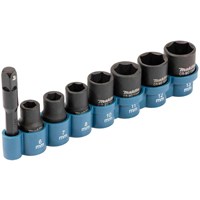 Makita 8 Piece 1/4" Drive Impact Socket Set Makita 8 Piece 1/4" Drive Impact Socket Set