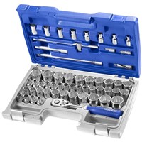 Expert by Facom 55 Piece 1/2" Drive Hex, Bi Hex and Torx Socket Set Metric Expert by Facom 55 Piece 1/2" Drive Hex, Bi Hex and Torx Socket Set Metric