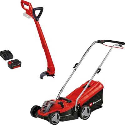 Einhell GE-CM 18/33-2 Li Set 18v Cordless Rotary Lawnmower and Grass Trimmer Kit