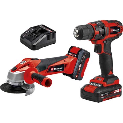Einhell TC-TK 18 Li 18v Cordless Drill Driver and Angle Grinder Kit