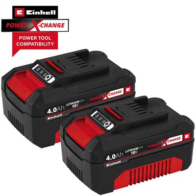 Einhell Genuine PXC 18v Cordless Twin Pack Li-ion Batteries 4ah