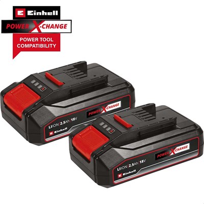 Einhell Genuine PXC 18v Cordless Twin Pack Li-ion Batteries 2.5ah